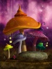 stock-photo-colorful-fantasy-mushrooms-with-shining-lanterns-and-glowing-flies-in-a-pink-forest-216038962