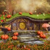 stock-photo-colorful-fairytale-cottage-with-pumpkins-mushrooms-and-flowers-169323872