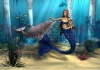 stock-photo--d-digital-render-of-a-cute-mermaid-and-dolphin-on-blue-fantasy-ocean-background-141961813
