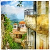 stock-photo-greek-streets-and-monasteries-artwork-in-painting-style-81951082