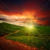 stock-photo-majestic-sunset-clouds-and-path-through-a-mountain-meadow-to-horizon-82831501