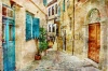 stock-photo-pictorial-old-streets-of-greece-picture-in-painting-style-134074400